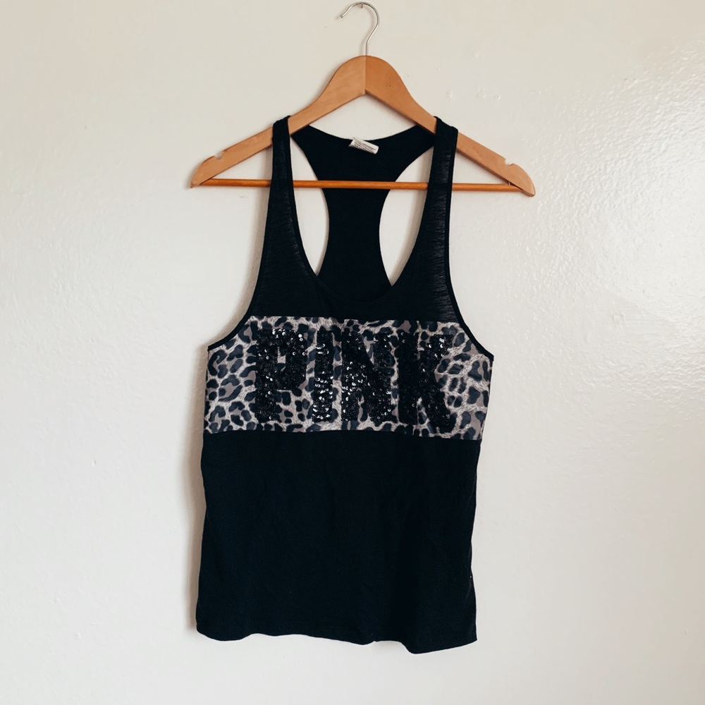 PINK VS Cheetah Sequin Tank